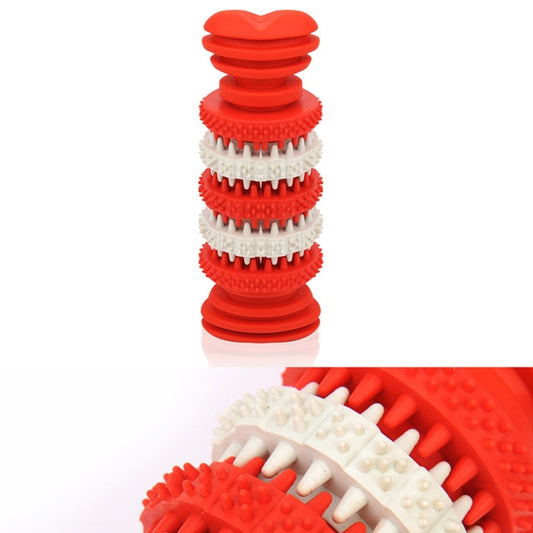 Dog Toy  for Pets Tooth Cleaning Chewing Toys of Non-Toxic Soft Rubber , Small Size,Length:12cm, 12cm Red
