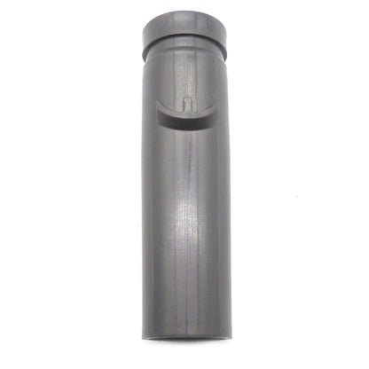 Gray vacuum connector adapter cylinder with rubber connector lip