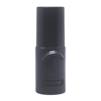 Vacuum tube adapter, dark plastic with ribbed connector ring