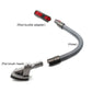 Handheld vacuum pet brush tool: hose with red buckle adapter and brush head