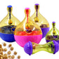 Set of dog food leakage tumbler toys in pink and purple with bell feeders