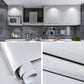 Pearlescent PVC wallpaper roll, metallic silver glossy finish, waterproof