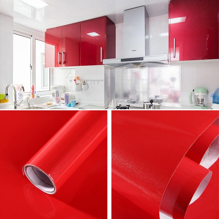 Pearlescent PVC wallpaper roll, glossy red finish, waterproof