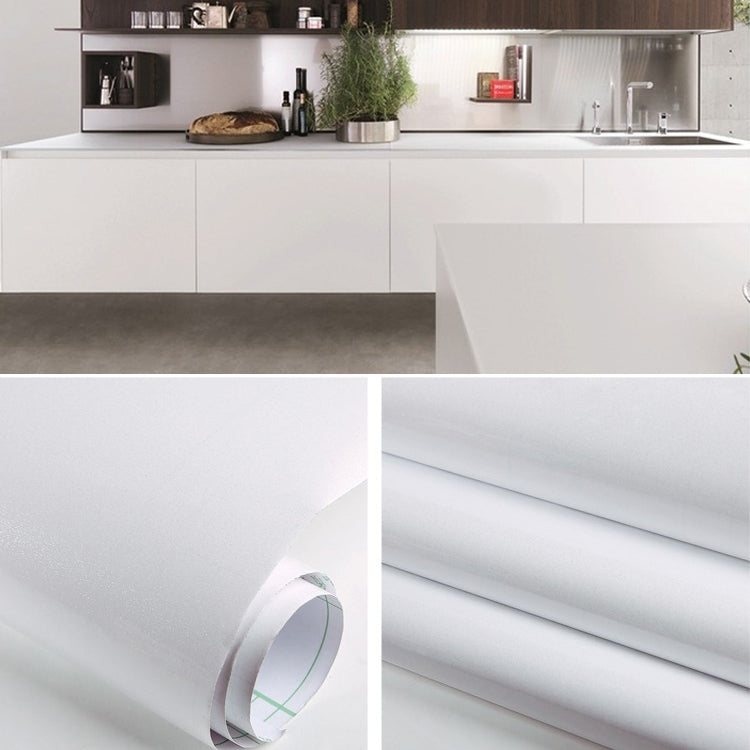 Pearlescent PVC wallpaper roll, glossy white finish, waterproof