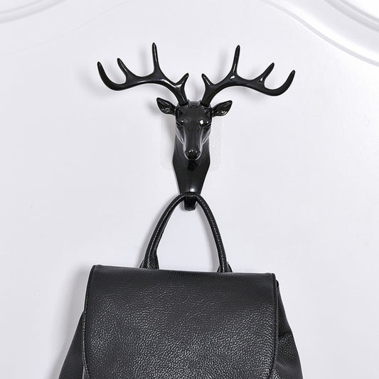 European-Style Rural Pendant Deer Head Wall Hanging Clothes Hook, Random Color Delivery, Deer Head Hook