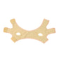 Flesh-colored double chin mask face belt with thumb-cutout holes and side straps