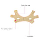 Beige chin lift mask belt diagram: lycra fabric, elastic edge, hook-and-loop