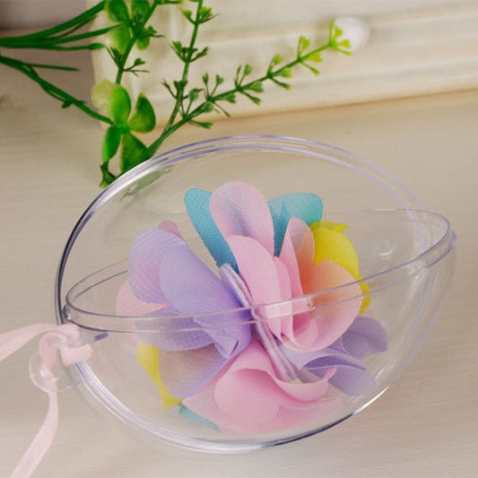 6 PCS Transparent Plastic Hollow Ellipsoid Easter Christmas Wedding Decorations, 6 PCS