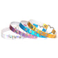 Heart-shaped collar choker necklaces in iridescent purple, blue, and gold tones