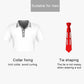 Diagram for men’s collar fixing and tie shaping using adhesive stickers