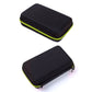 Rectangular EVA shaver case with neon-green zipper trim, closed