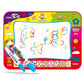 Water drawing mat with cartoon animal border and two doodle pens