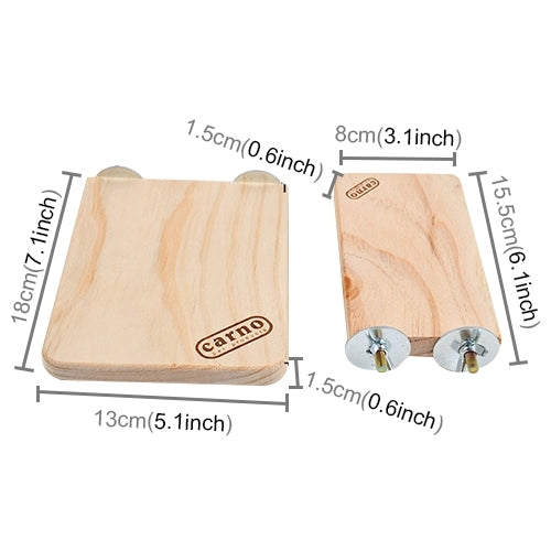 Pet Wooden Rectangular Springboard Hamster Small Pets Pedal Toys, Small, Springboard, Small
