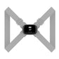 Grey smart posture corrector orthotic with display and adjustable chest straps