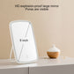 White 9-inch desktop cosmetic mirror with stand and detailed mirror surface