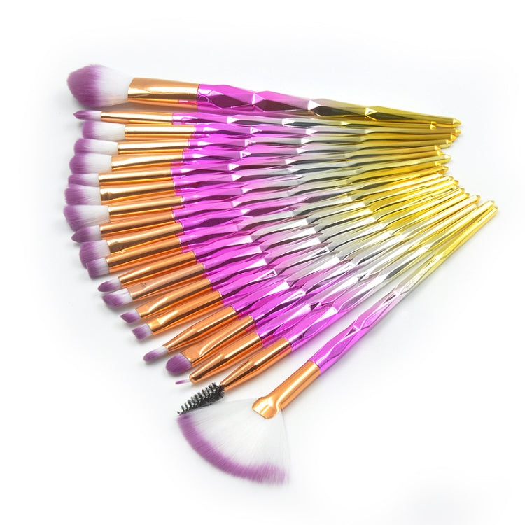 20 in 1 Diamond Handle Eye Brush Multi-functional Makeup Brush, Pink+Blue Handle and Purple Brush, HCB9120A, HCB9120B, HCB9120C, HCB9120D, HCB9120E, HCB9120F, HCB9120G
