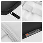 Close-up of zip pull and woven fabric on watch band organizer case with HAWEEL label