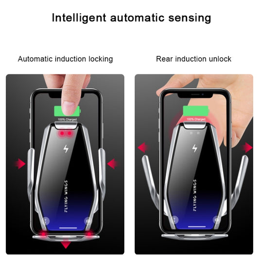 S7 15W QI 360 Degree Rotatable Infrared Induction Car Air Outlet Wireless Charging Mobile Phone Holder for 4.0-6.5 inch Mobile Phones, S7