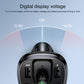 Black car wireless charger with digital voltage display on front panel