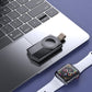 Black magnetic wireless charger dock with round charging pad