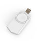 White portable magnetic wireless charger dock with circular charging area