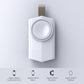 White magnetic wireless charger dock with beige connector