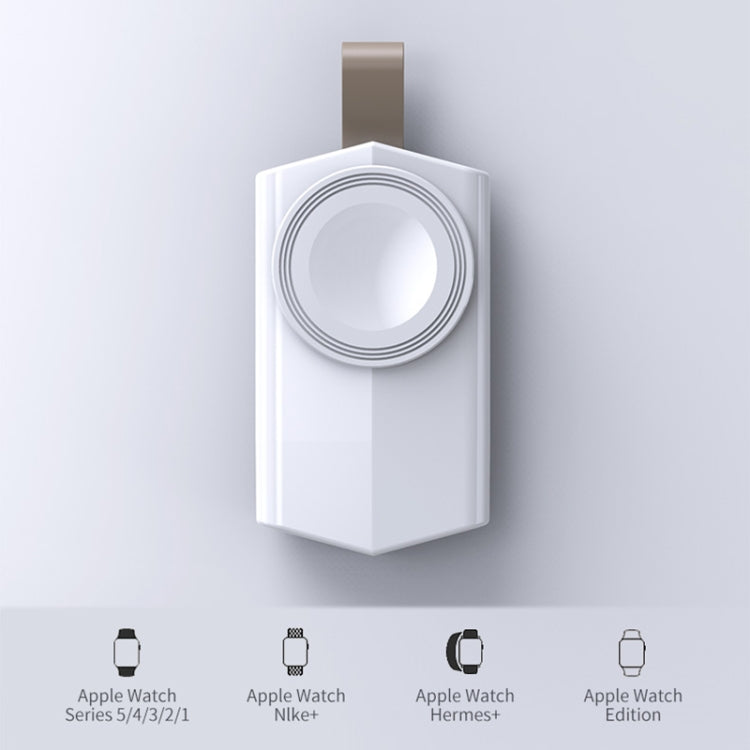 White magnetic wireless charger dock with beige connector