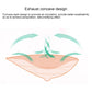 Concave back silicone breast pad for air circulation, spiral-shape outline diagram
