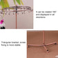 Rose gold rotating jewelry stand with top hooks and tassel-style hanging accessories