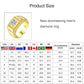 Ring product size chart with gold men’s zircon ring thumbnail