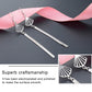 Scallop fan cap tassel drop earrings with slender dangling chains