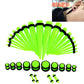 Acrylic ear expander set with neon green and black plugs and 14G–00G ear stretchers