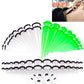Green acrylic ear expansion gauge set with black rims and white plugs with posts