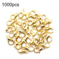 Gold tone lobster claw clasps, small 12mm metal findings, 1000 pack