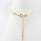 Gold lobster claw clasp with chain and pearl beads, small jewelry connector