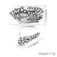 Silver rhinestone fan-shaped asymmetric stud earring, rounded fan design