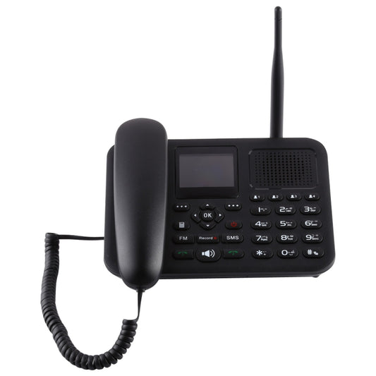 Black GSM business desk phone with 2.4-inch TFT screen, keypad and antenna.