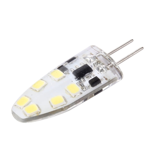 Clear 12-SMD LED capsule module with two metal pins, white light