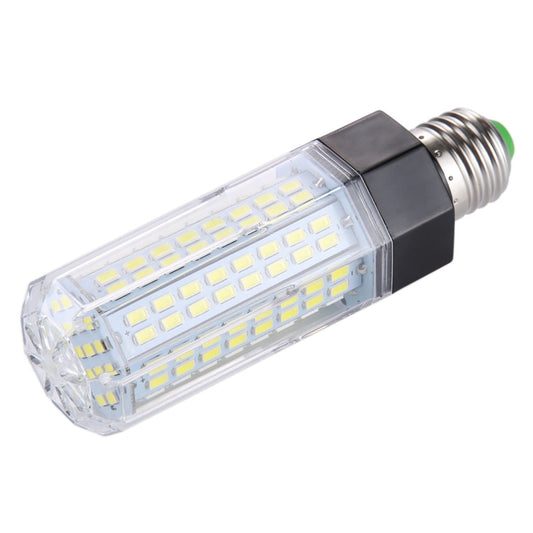 Clear LED bulb with E27 screw base and black body, 144 LED chips under plastic lens