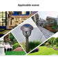 Solar stake lantern light on a garden path with decorative lantern head