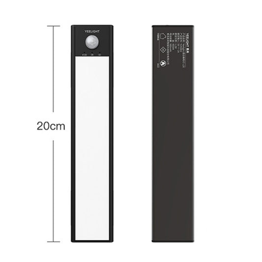 Yeelight LED motion sensor light bar, black 20cm rechargeable cabinet lamp
