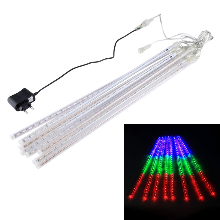 Colorful LED tube light set with clear 50cm tubes, glowing RGB