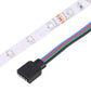 RGB LED rope light strip with SMD LED segments and multi-pin connector
