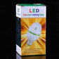 Retail box for E27 full-color rotating LED lamp, white bulb with green band