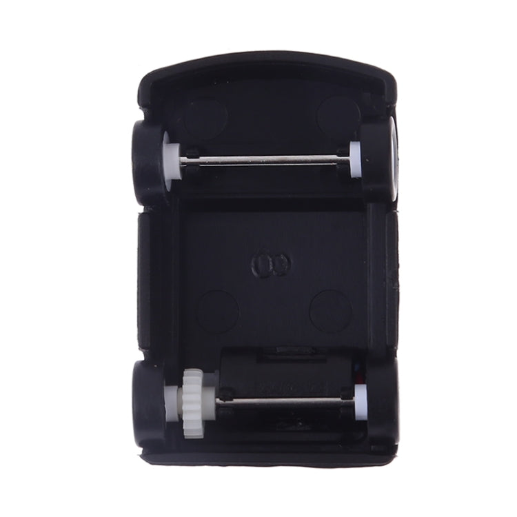 Black toy jeep solar unit underside view with white connectors