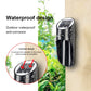 Solar LED induction wall light, black housing with small top solar panel