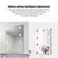 Hollywood-style makeup mirror light bulbs, round LEDs around a rectangular frame