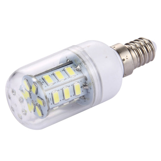 LED corn light bulb with clear casing and SMD LED array on a metal screw base