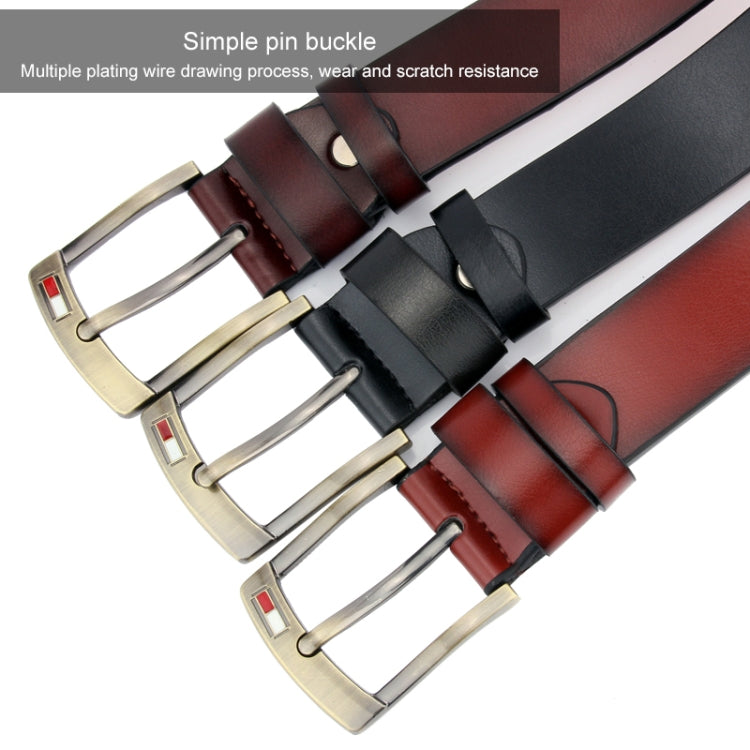 Leather belt set with gold pin buckles, black and brown straps