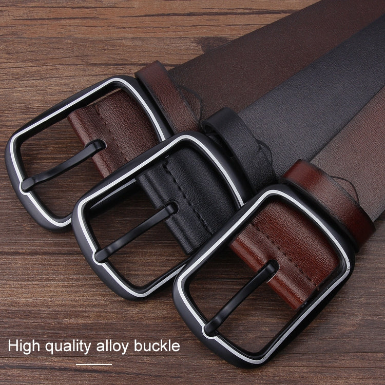 Dark and brown leather-look men\u2019s belts with silver rectangular buckles